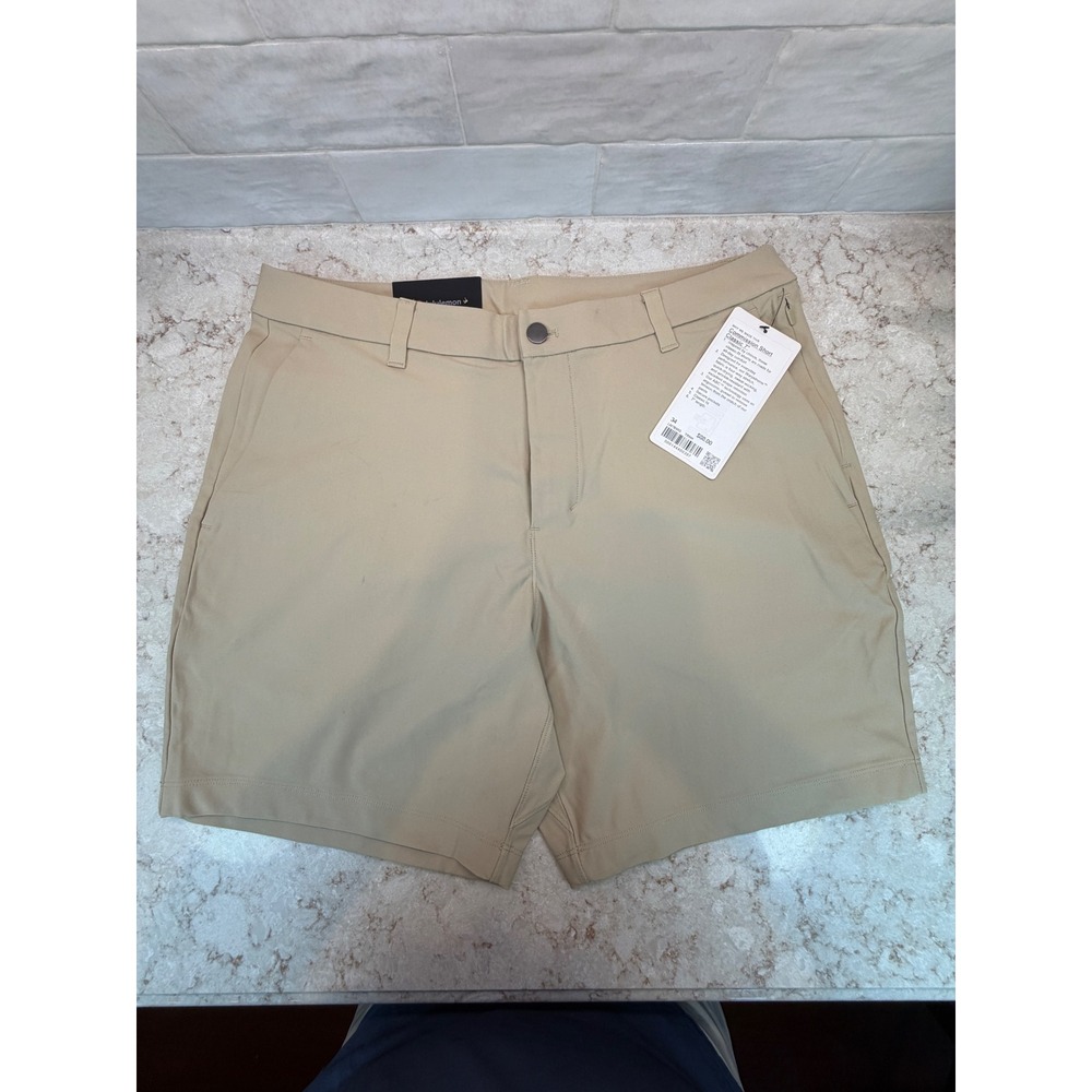 Lululemon Commission Short Classic 7 Warpstreme Trench Tan Mens 34